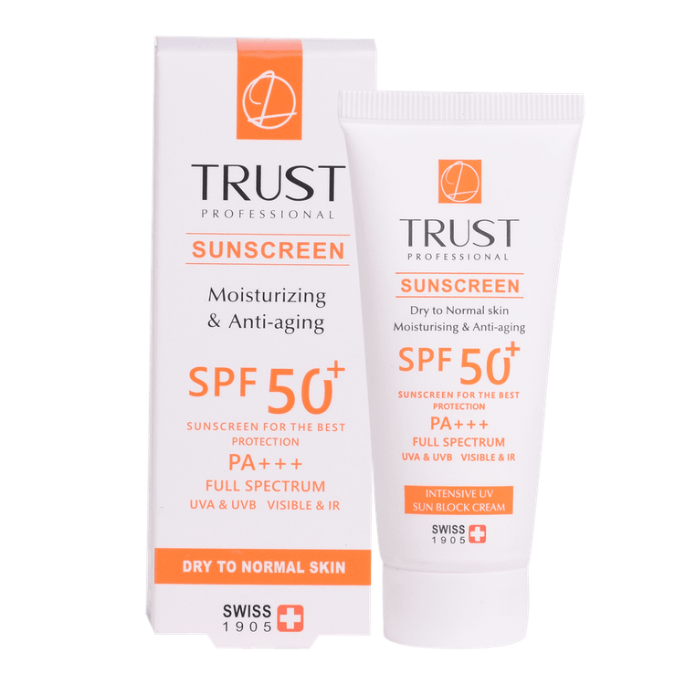 ضد آفتاب پوست خشک تراست ضد پیری بیرنگ spf50